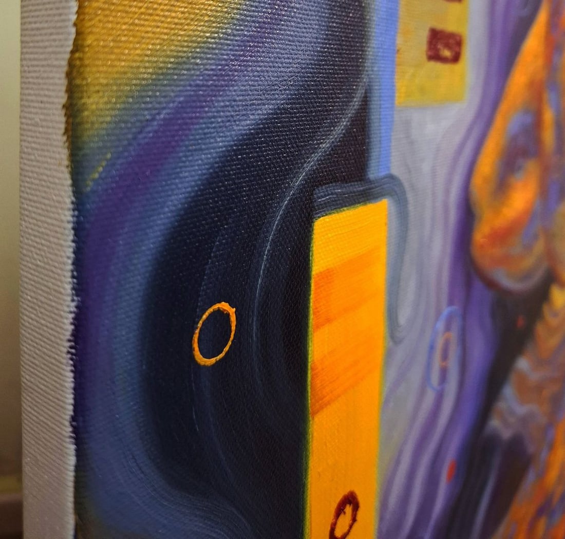 Oil painting Orange and purple Sergey Voichenko - 9