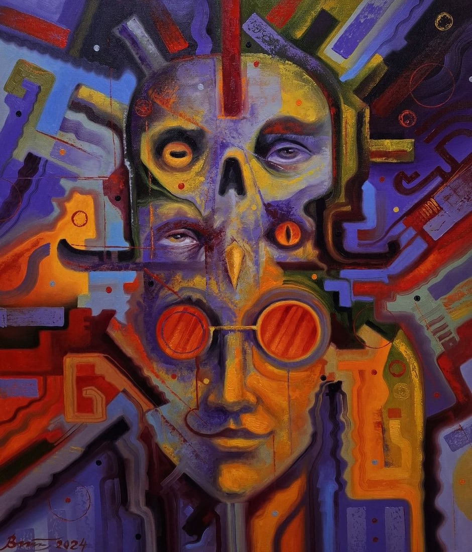 Oil painting Periscope of consciousness Sergey Voichenko: Title: Oil painting Periscope of consciousness Sergey Voichenko Description: No. Voich 132 *** ABOUT THIS PAINTING *** * TITLE: "Periscope of consciousness" * ARTISTS: Sergey Voichenko* SIZE: 70x60 cm