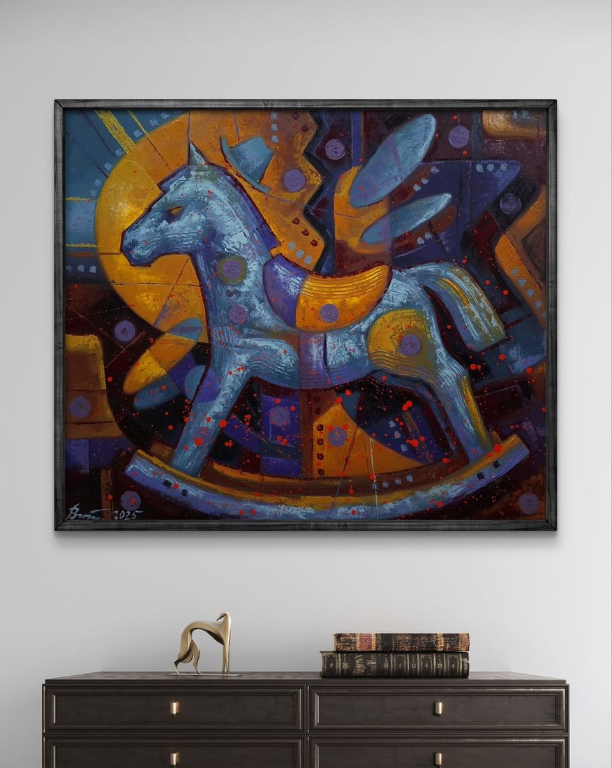 Oil painting Rocking horse Sergey Voichenko - 2