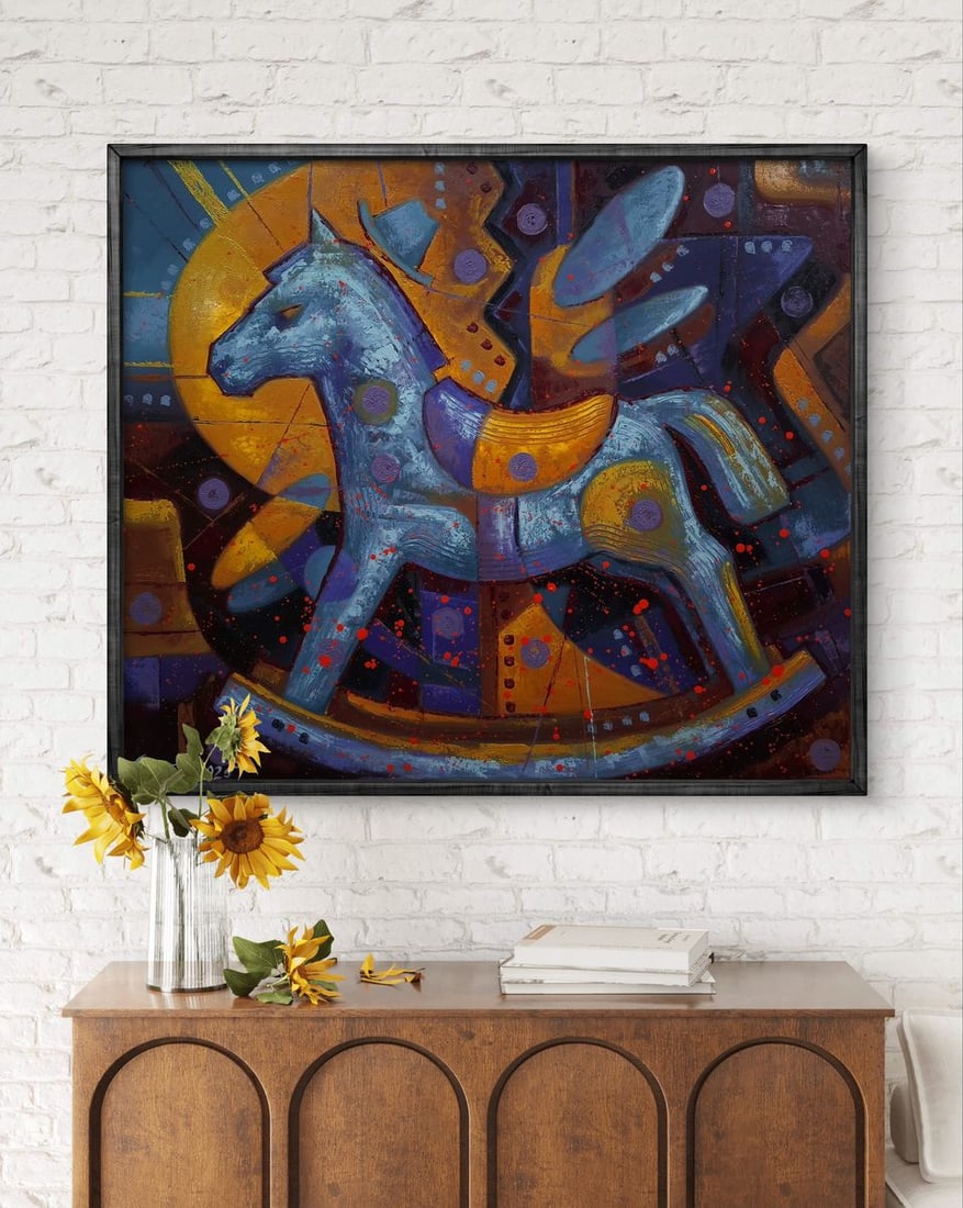 Oil painting Rocking horse Sergey Voichenko - 3