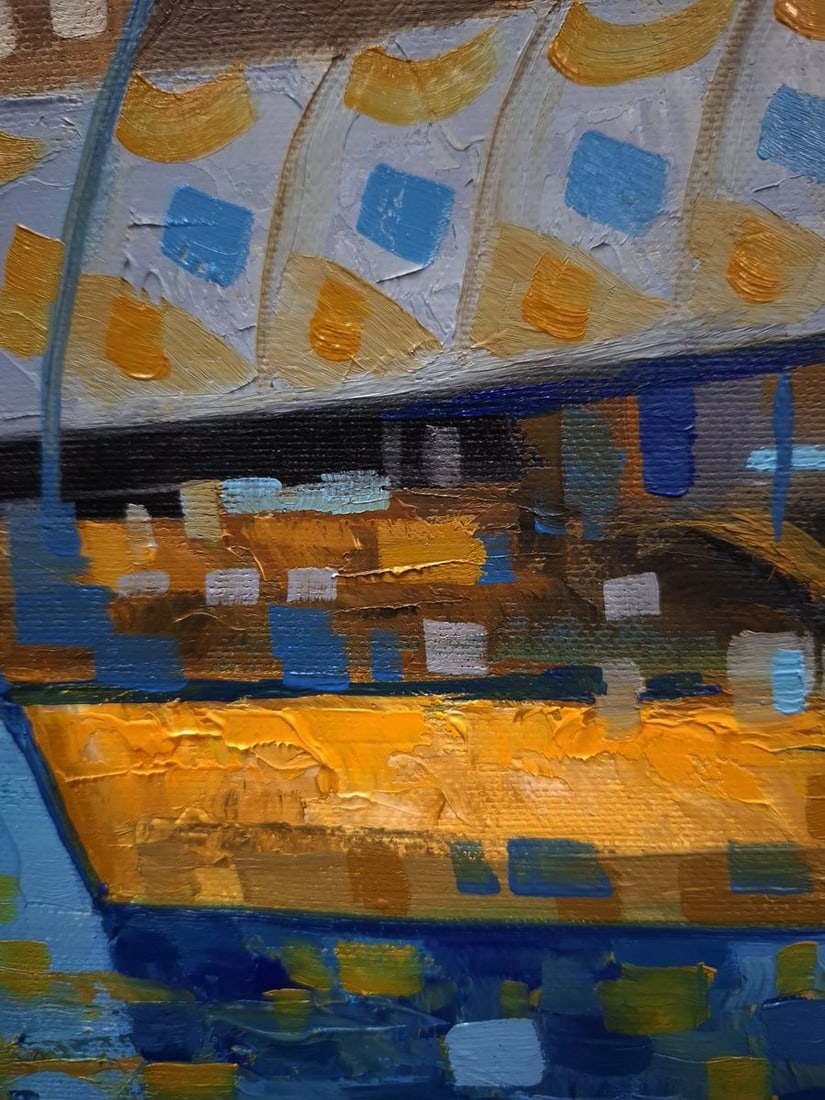 Oil painting Sailboats on a sunny day Sergey Voichenko - 4