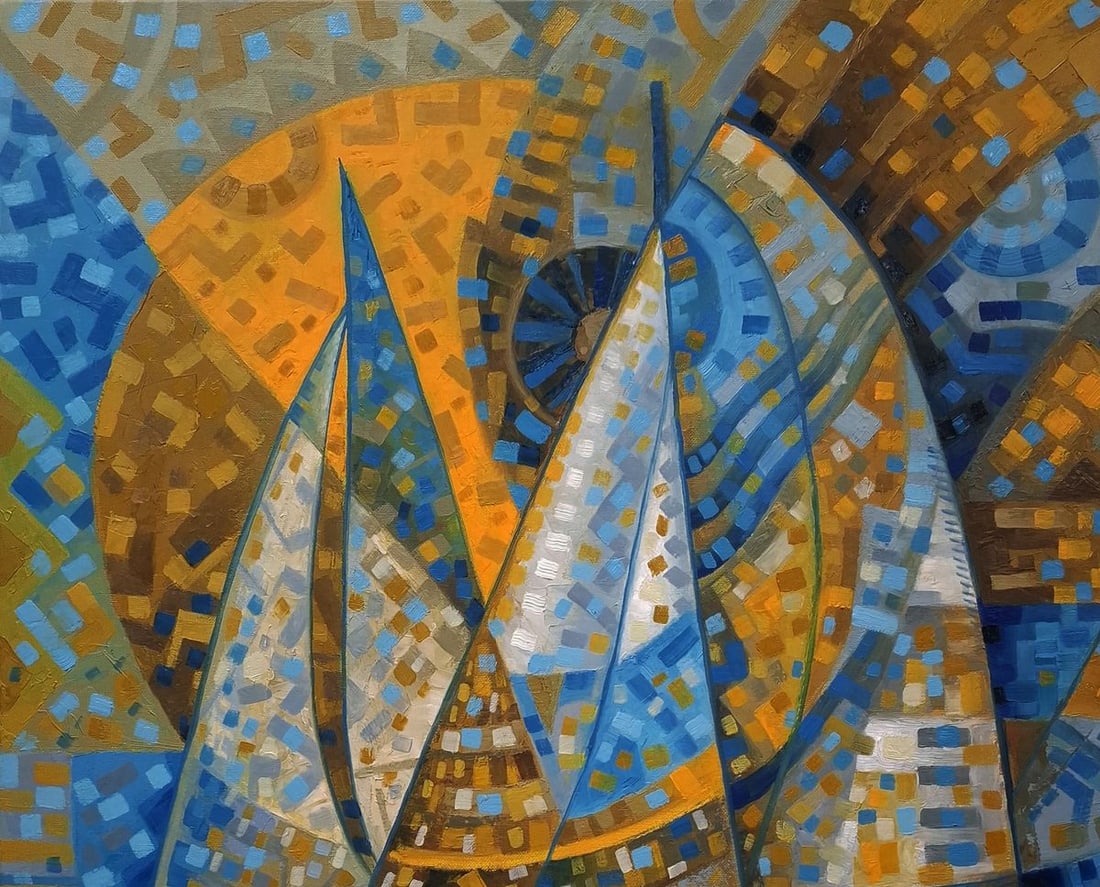 Oil painting Sailboats on a sunny day Sergey Voichenko - 8