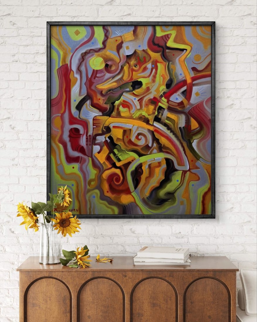 Oil painting Sea horse game Sergey Voichenko - 2