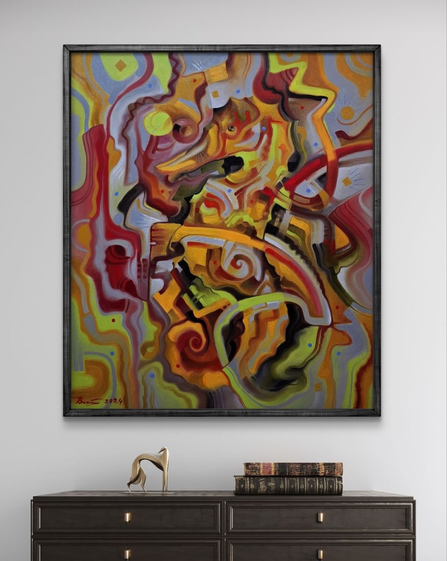 Oil painting Sea horse game Sergey Voichenko - 3