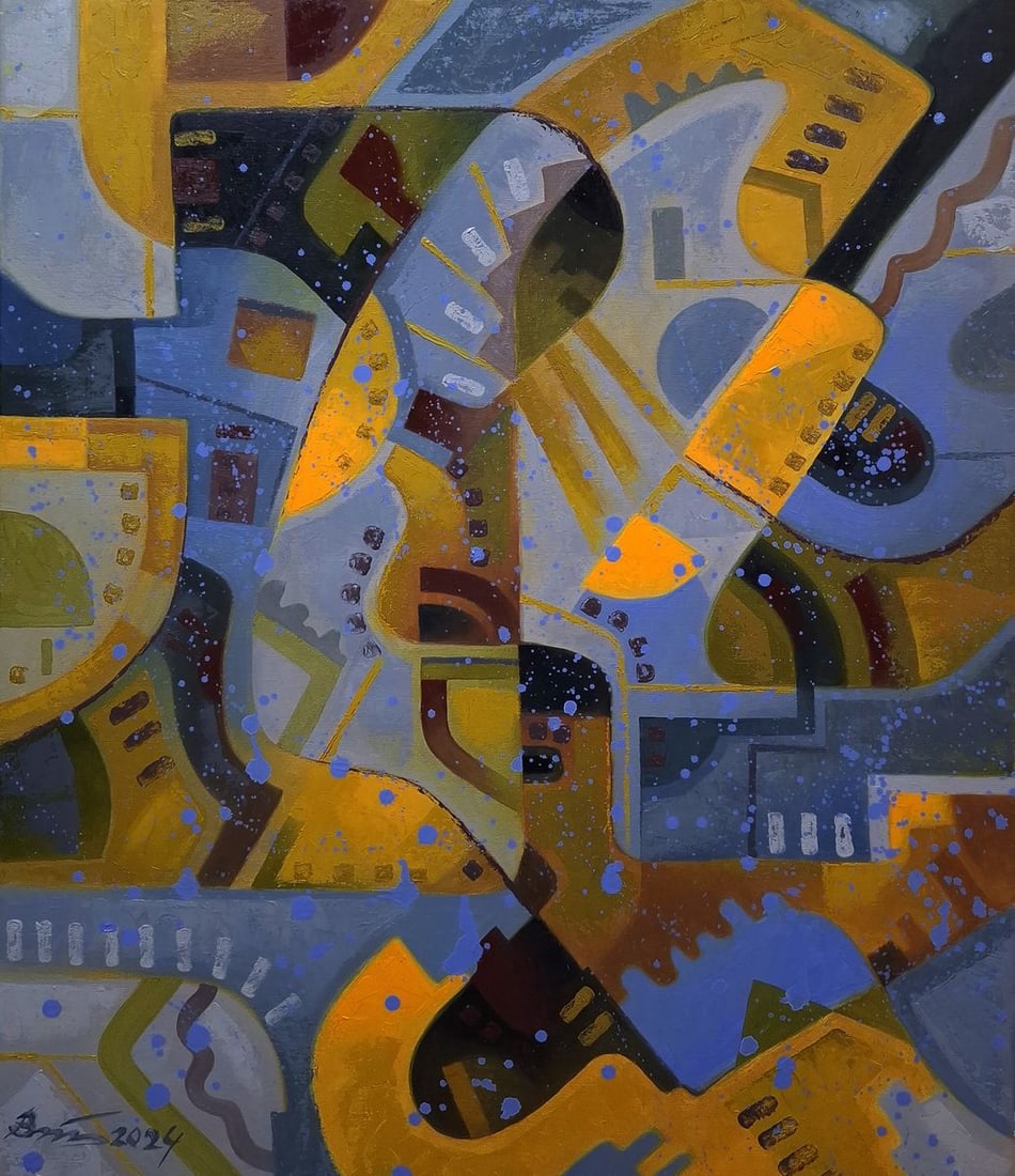 Oil painting Stained glass autumn Sergey Voichenko: Title: Oil painting Stained glass autumn Sergey Voichenko Description: No. Voich 139 *** ABOUT THIS PAINTING *** * TITLE: "Stained glass autumn" * ARTISTS: Sergey Voichenko* SIZE: 70x60 cm/'27.55x23.6