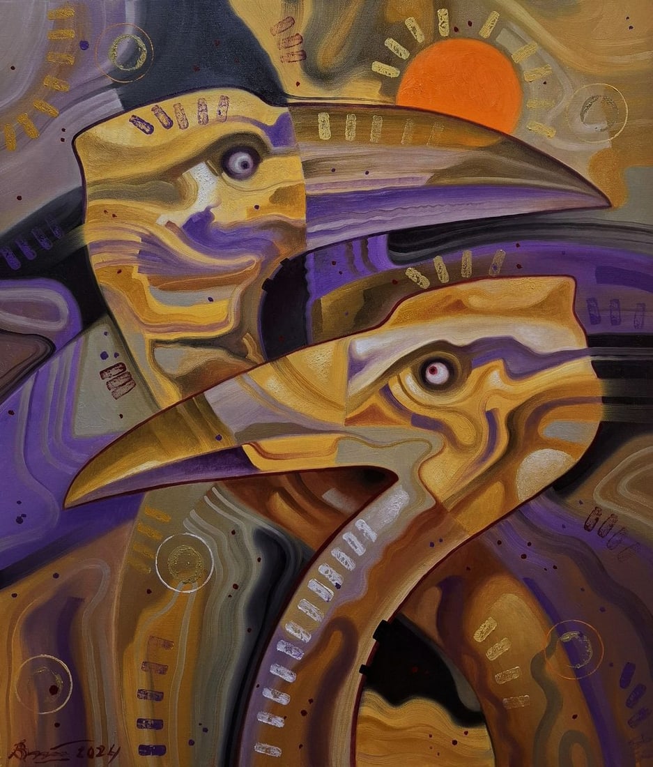 Oil painting The lost world Sergey Voichenko: Title: Oil painting The lost world Sergey Voichenko Description: No. Voich 141 *** ABOUT THIS PAINTING *** * TITLE: "The lost world" * ARTISTS: Sergey Voichenko* SIZE: 70x60 cm/'27.55x23.62 inches' *