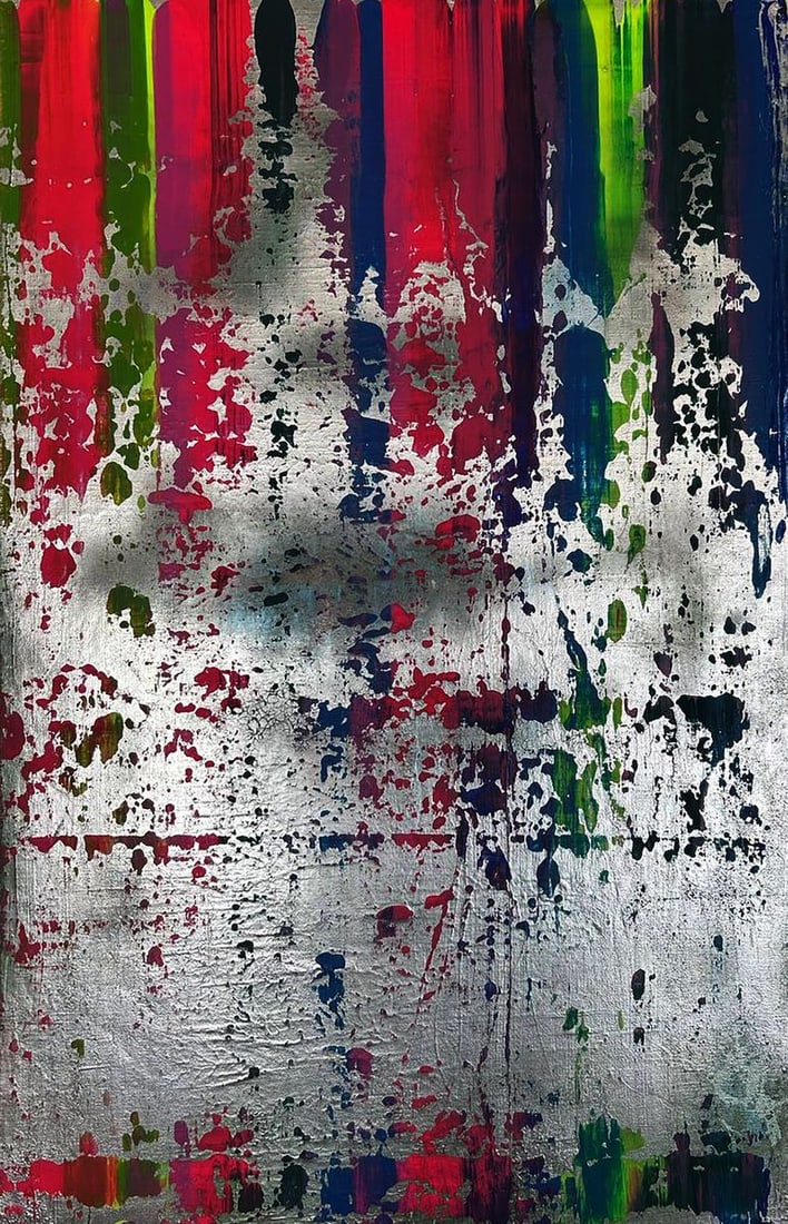 Acrylic painting Colorful waterfall Olga Melezhik (1 of 8)