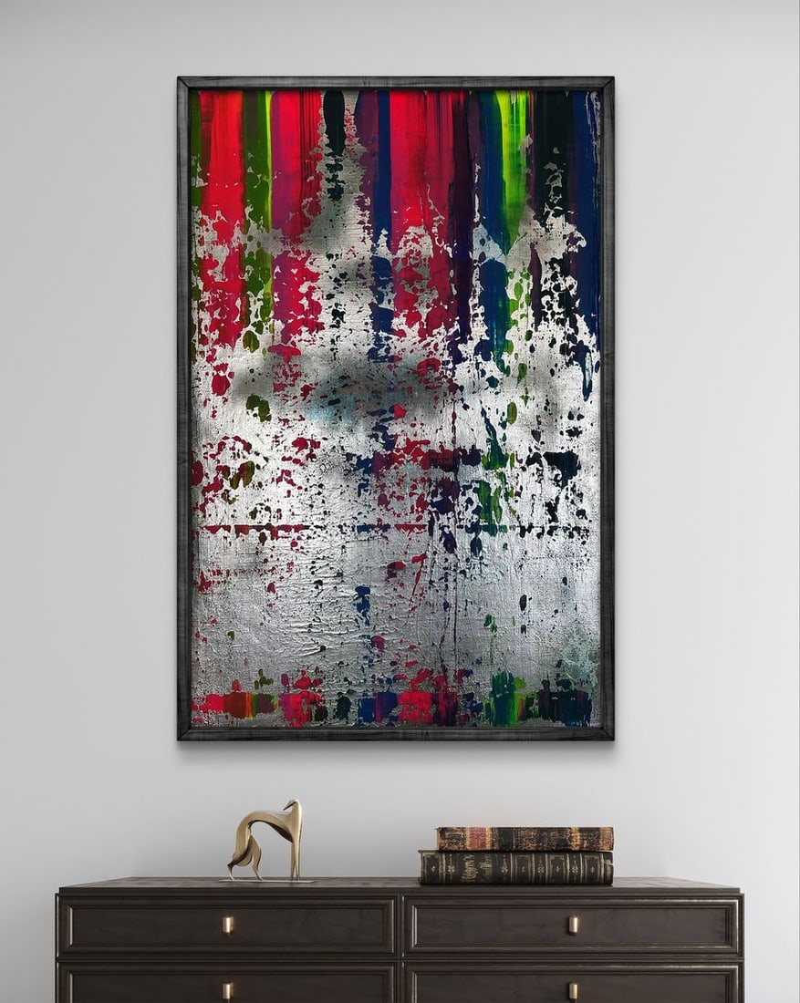 Acrylic painting Colorful waterfall Olga Melezhik - 2