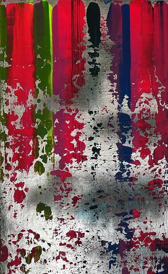 Acrylic painting Colorful waterfall Olga Melezhik - 6