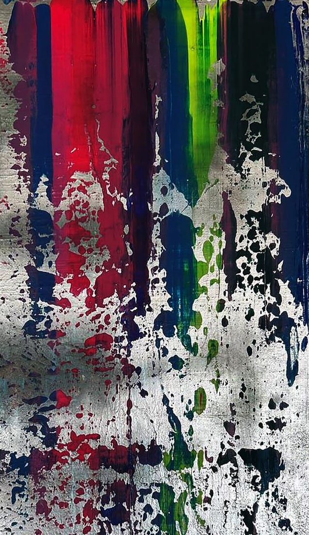 Acrylic painting Colorful waterfall Olga Melezhik - 7