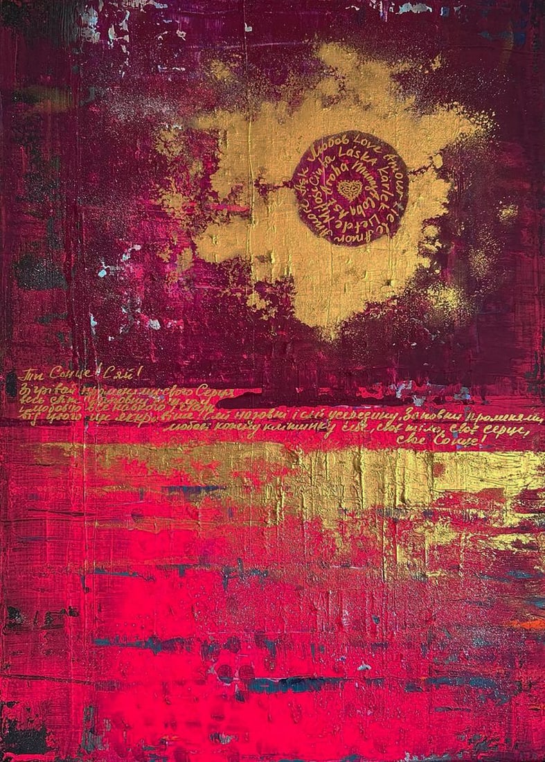 Acrylic painting You shine like the sun Olga Melezhik (1 of 8)