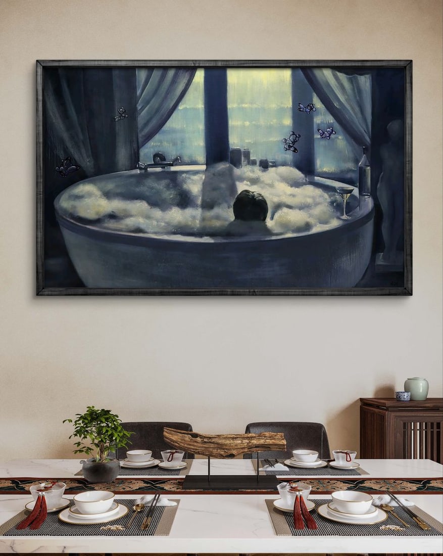 Oil painting Taking a warm bath Igor Konovalov - 2