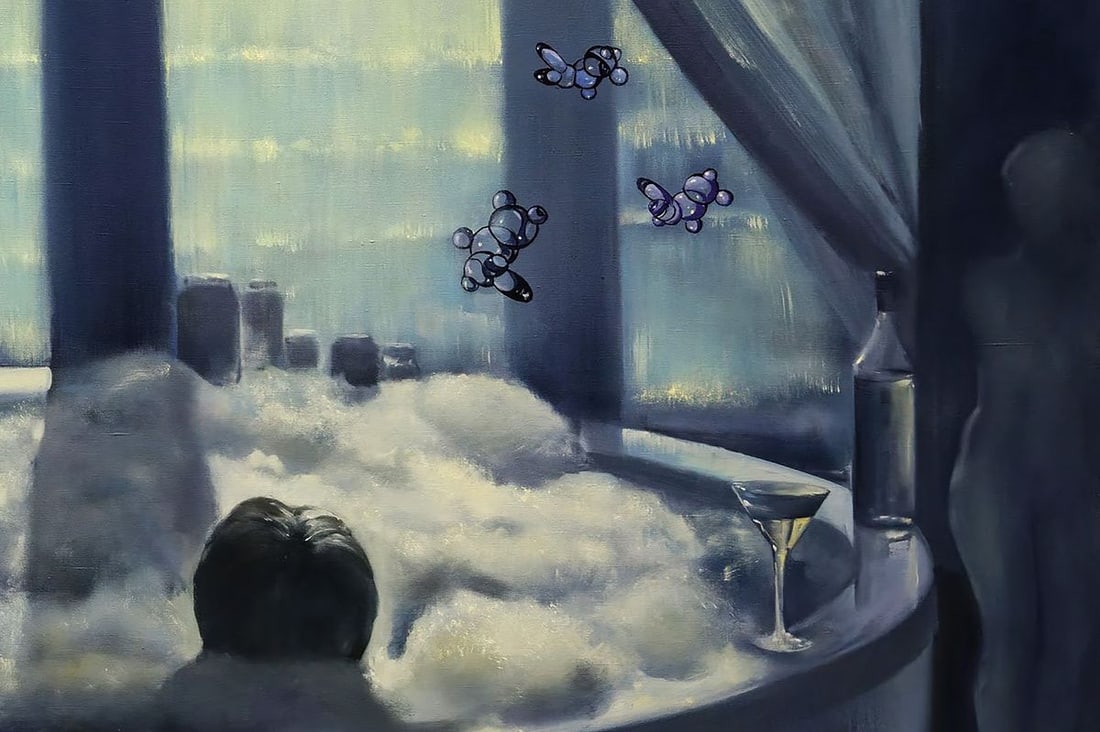 Oil painting Taking a warm bath Igor Konovalov - 6