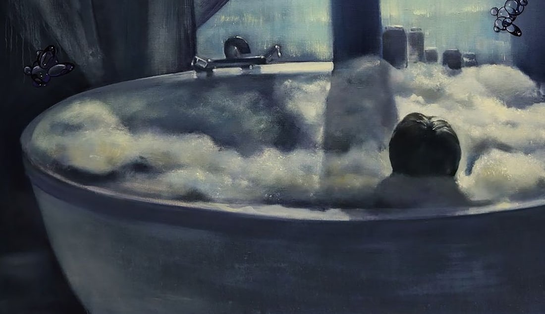 Oil painting Taking a warm bath Igor Konovalov - 7