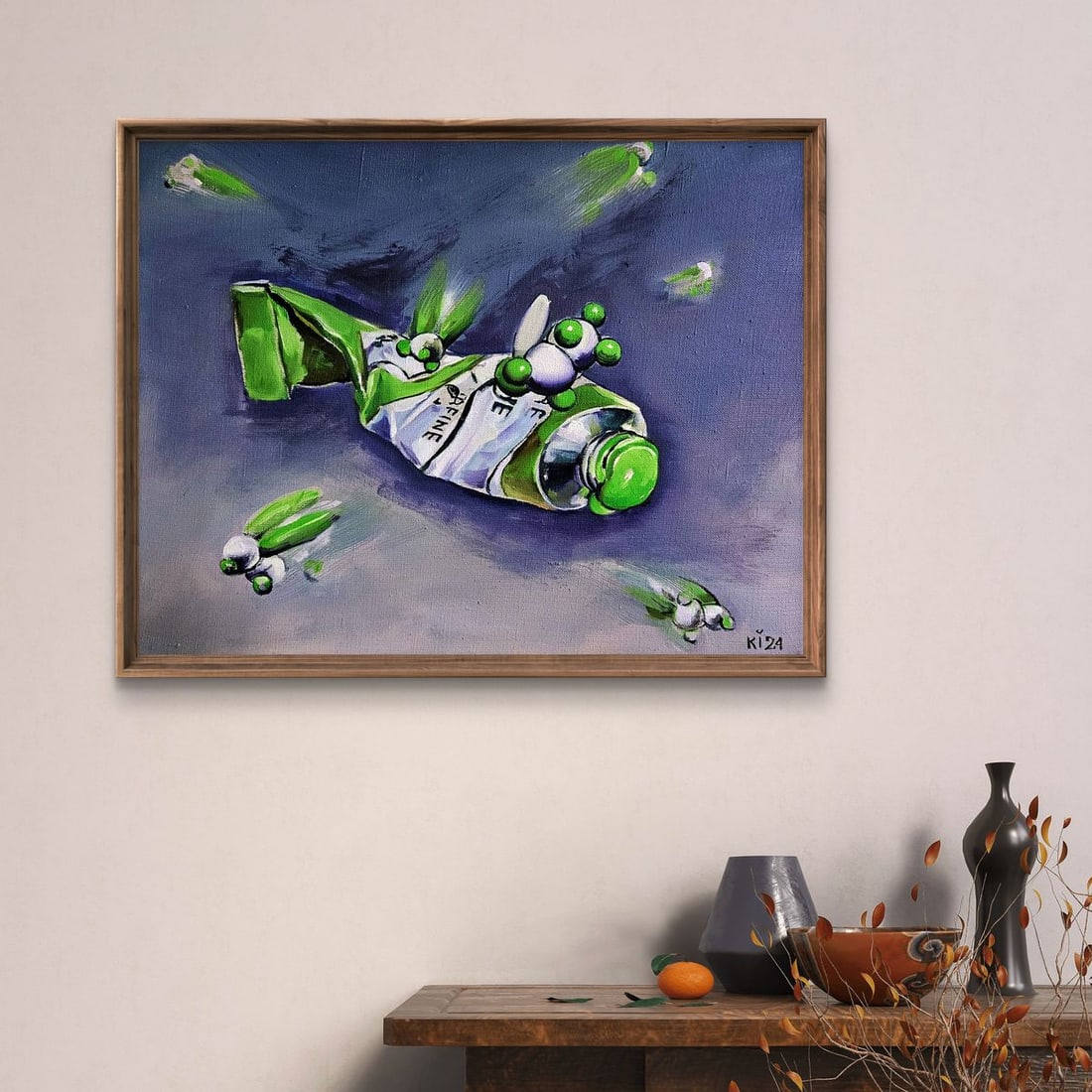 Oil painting The green idea is ending Igor Konovalov - 2