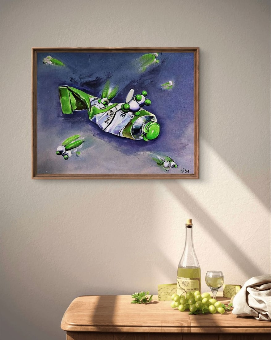 Oil painting The green idea is ending Igor Konovalov - 3