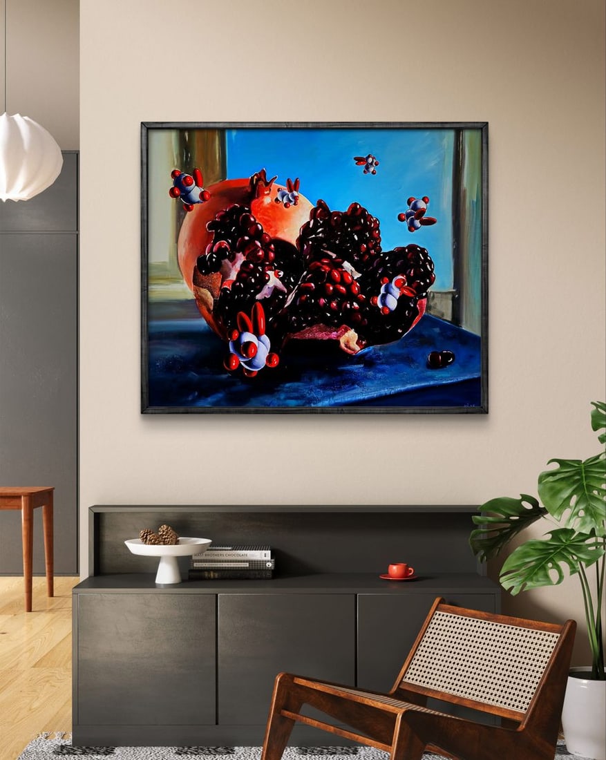 Oil painting Enjoying the Pomegranate Fruit Igor Konovalov - 3