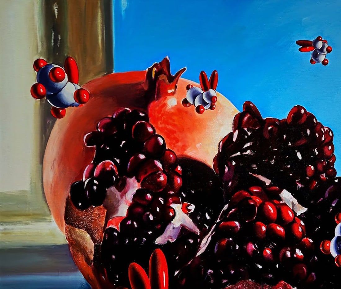 Oil painting Enjoying the Pomegranate Fruit Igor Konovalov - 4