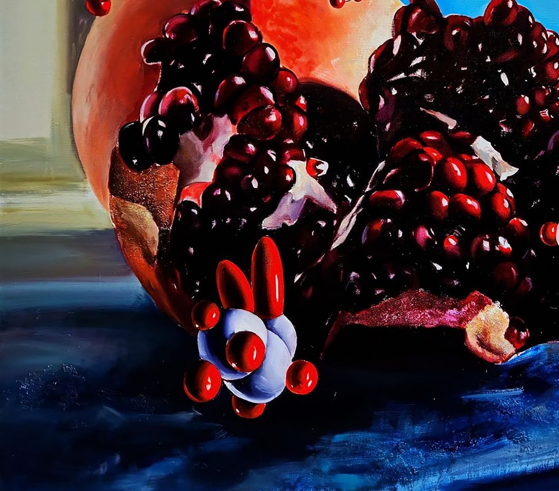 Oil painting Enjoying the Pomegranate Fruit Igor Konovalov - 6