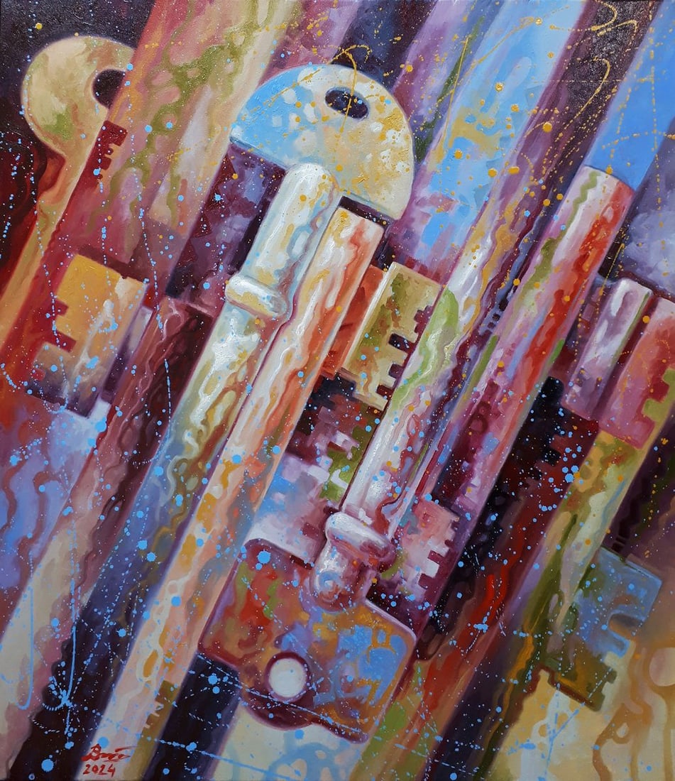 Oil painting The keys Sergey Voichenko (1 of 7)