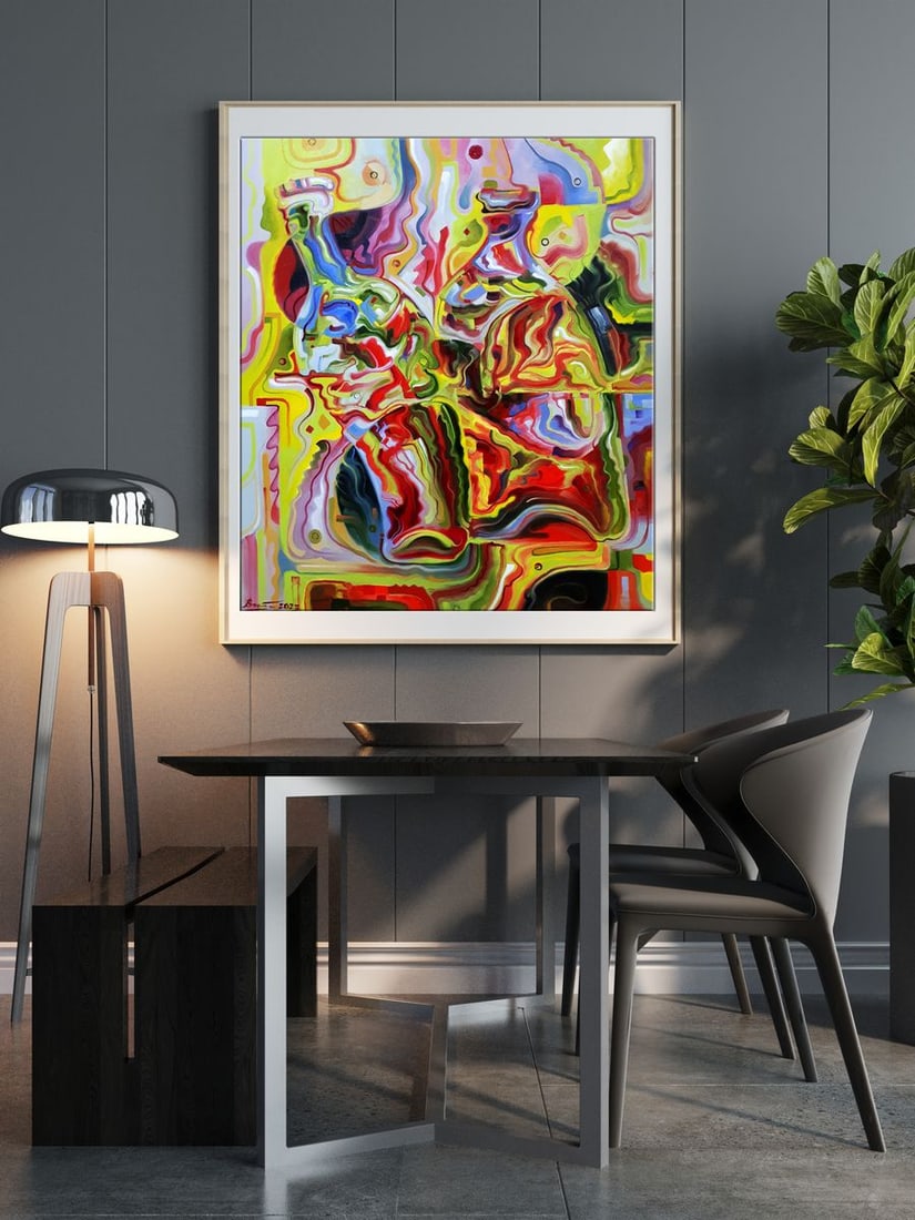 Oil painting Two dancing bottles Sergey Voichenko - 3