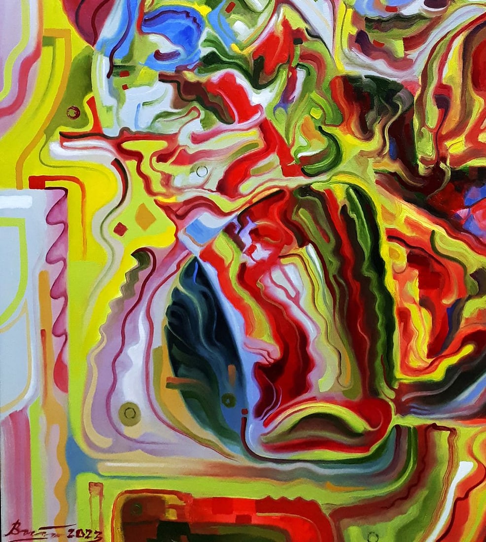 Oil painting Two dancing bottles Sergey Voichenko - 6