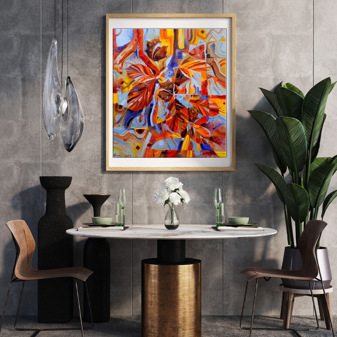 Oil painting Chestnuts in October Sergey Voichenko - 2