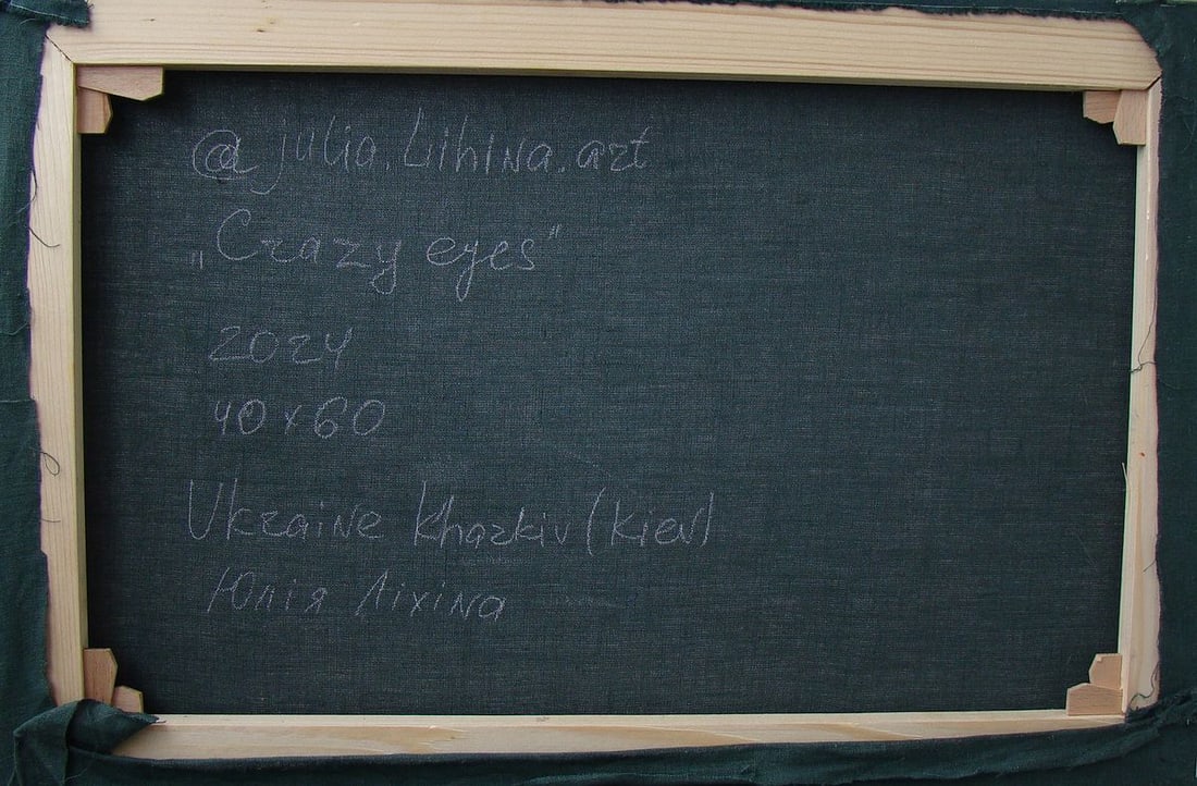 Oil painting Crazy eyes Yulia Lihina - 12