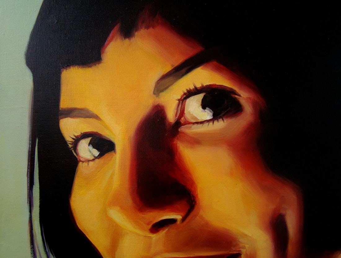 Oil painting Crazy eyes Yulia Lihina - 4