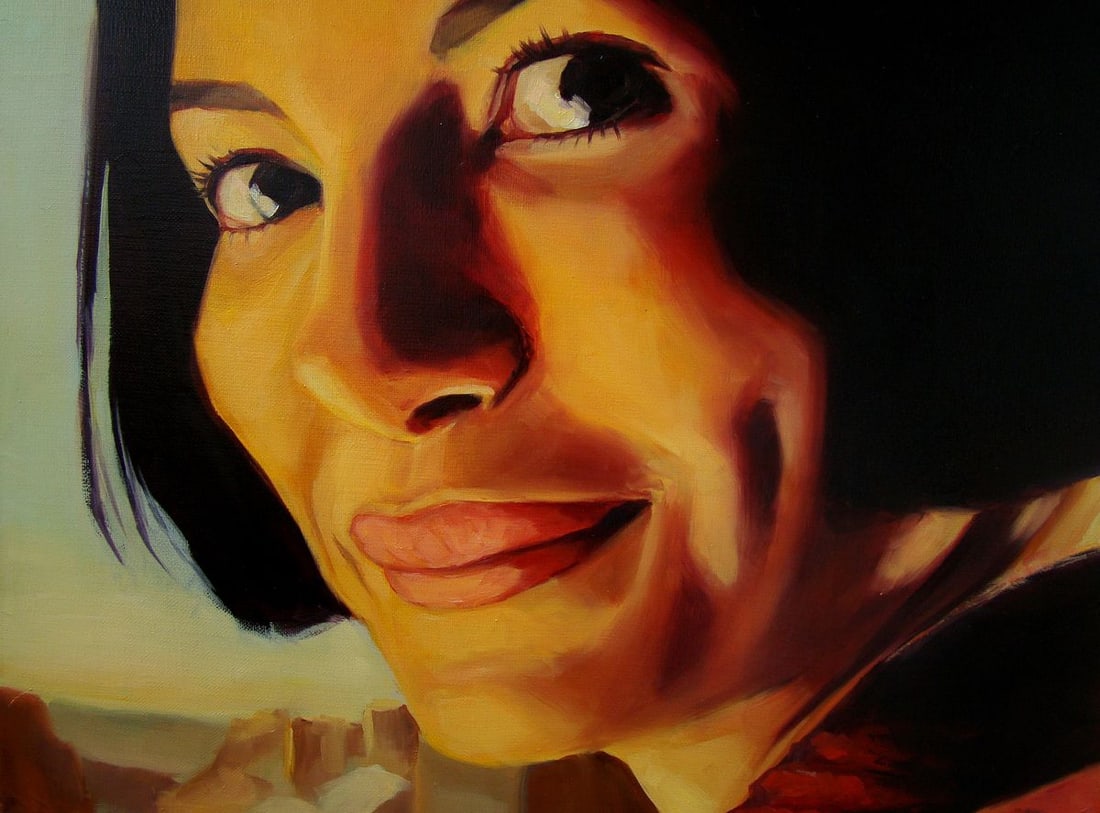 Oil painting Crazy eyes Yulia Lihina - 5