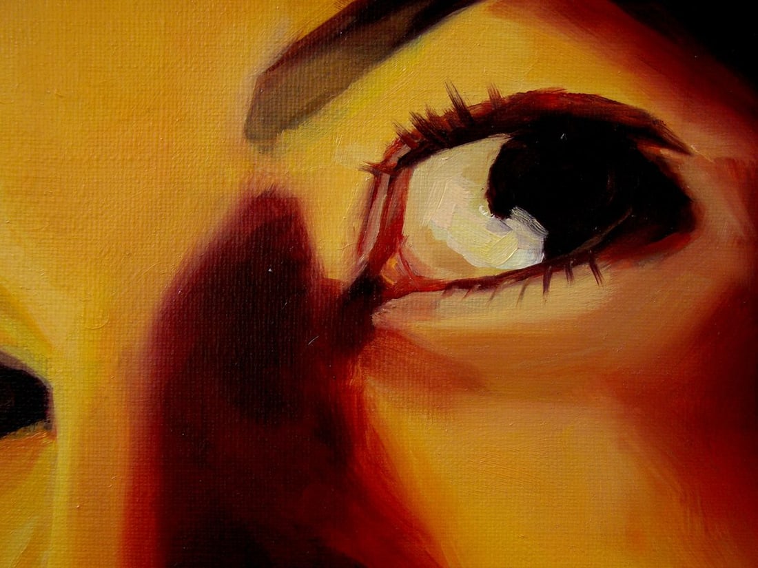 Oil painting Crazy eyes Yulia Lihina - 7