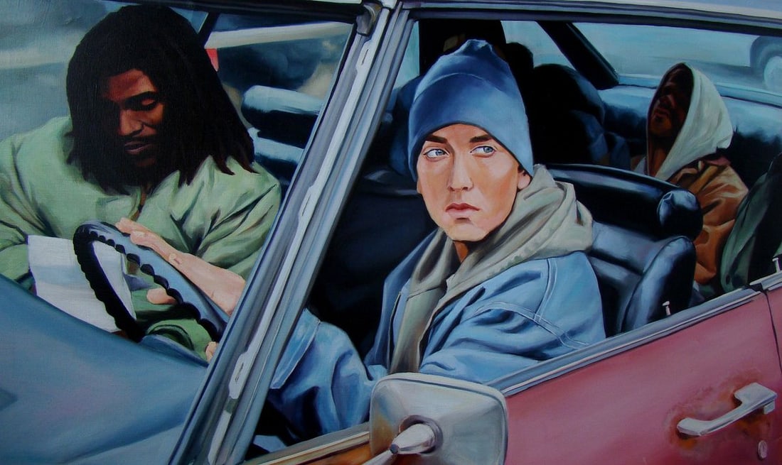 Oil painting Eminem and friends Yulia Lihina - 4