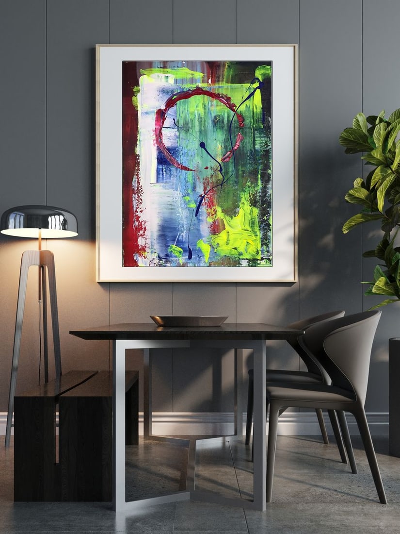 Acrylic painting Red sun Olga Melezhik - 2