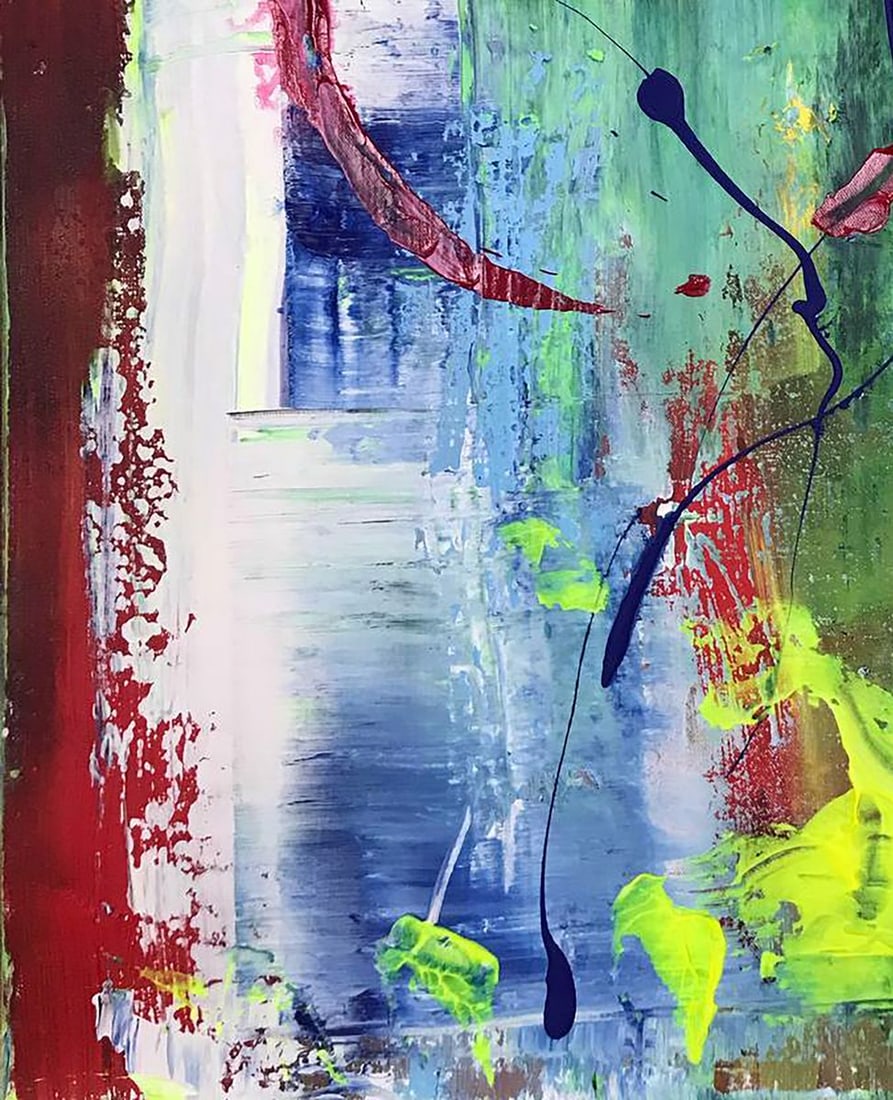 Acrylic painting Red sun Olga Melezhik - 6