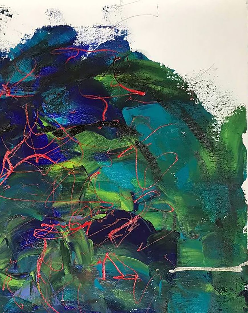 Acrylic painting Face Olga Melezhik - 5