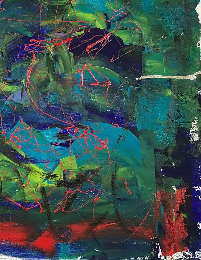 Acrylic painting Face Olga Melezhik - 7