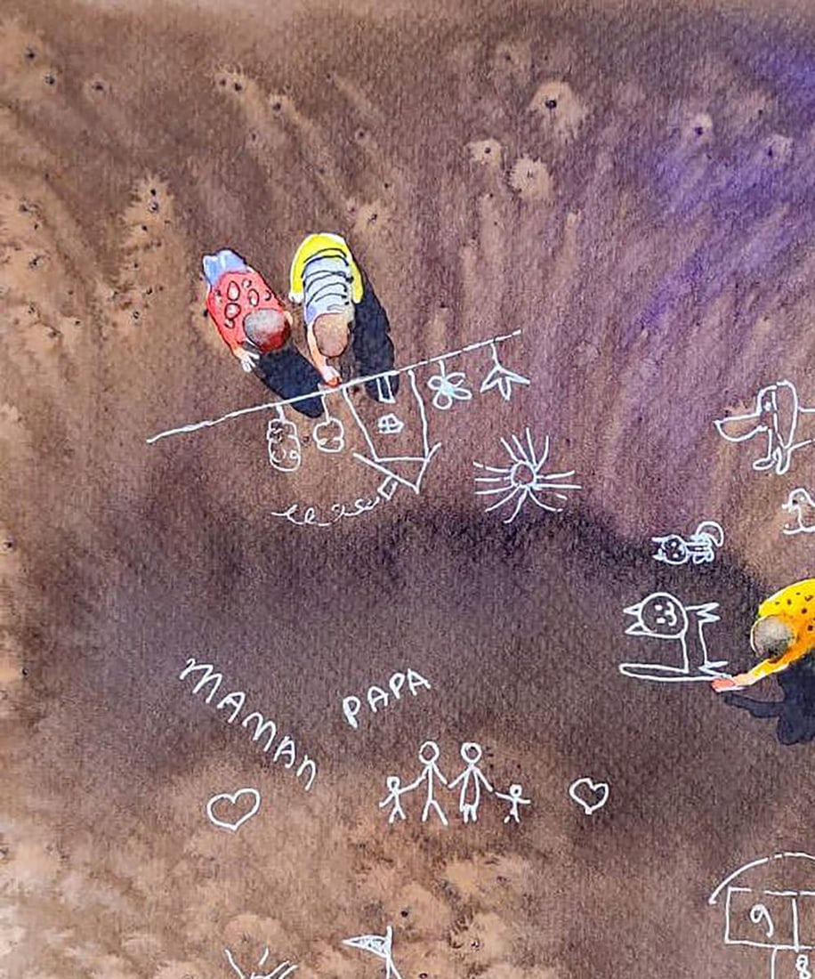 Watercolor painting Carefree Elena Klimenko - 2