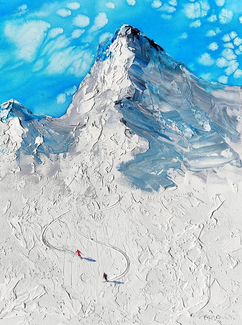 Acrylic painting Mountains steps to heaven Elena Klimenko: Title: Acrylic painting Mountains steps to heaven Elena Klimenko Description: No. Klim 4 *** ABOUT THIS PAINTING *** * TITLE: "Mountains - steps to heaven" * ARTISTS: Elena Klimenko* SIZE: 65x50 cm/'2