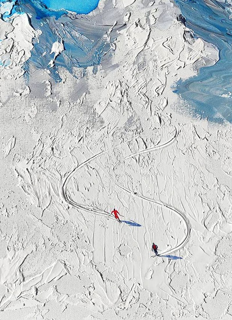 Acrylic painting Mountains steps to heaven Elena Klimenko - 4