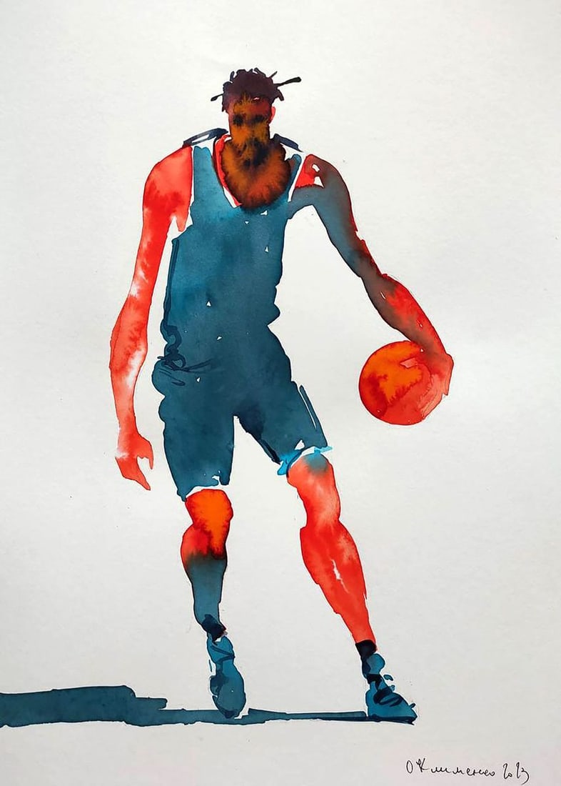 Watercolor painting Movement Elena Klimenko: Title: Watercolor painting Movement Elena Klimenko Description: No. Klim 5 *** ABOUT THIS PAINTING *** * TITLE: "Movement" * ARTISTS: Elena Klimenko* SIZE: 40x30 cm/'15.74x11.81 inches' * MEDIUM: wate