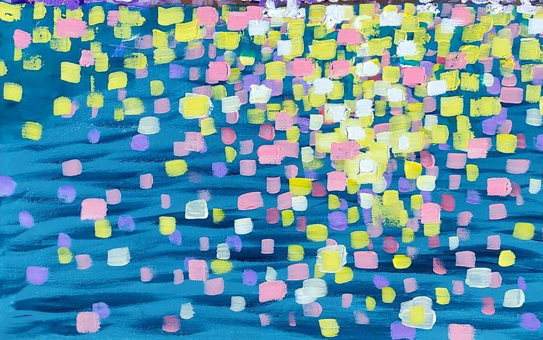 Acrylic painting Cote d'Azur Elena Klimenko - 4