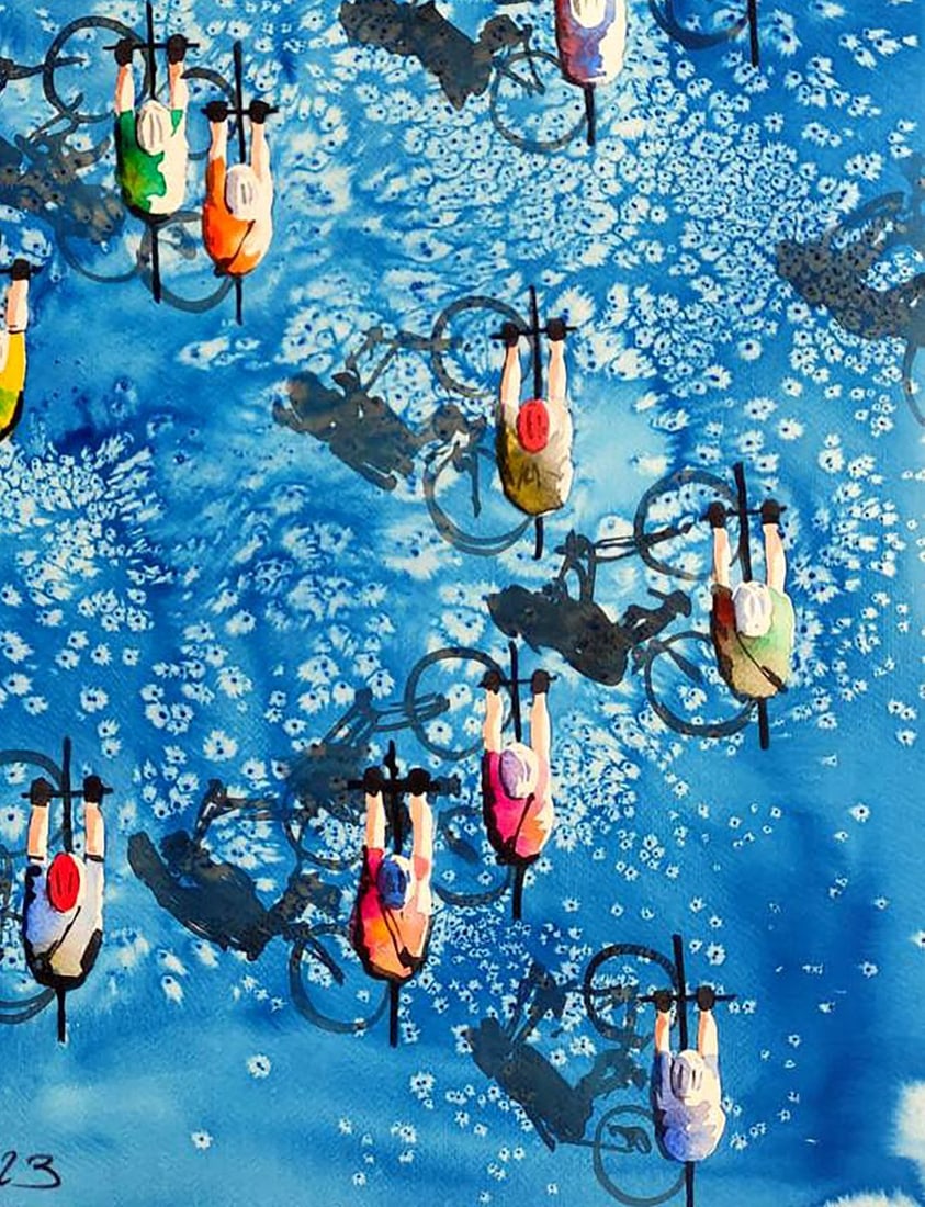 Watercolor painting Marathon Elena Klimenko - 5