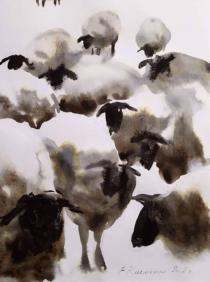 Watercolor painting Otara Elena Klimenko - 5