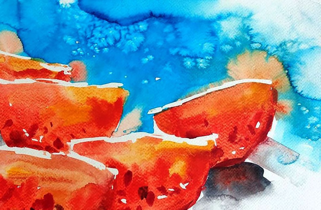 Watercolor painting Tomatoes Elena Klimenko - 3