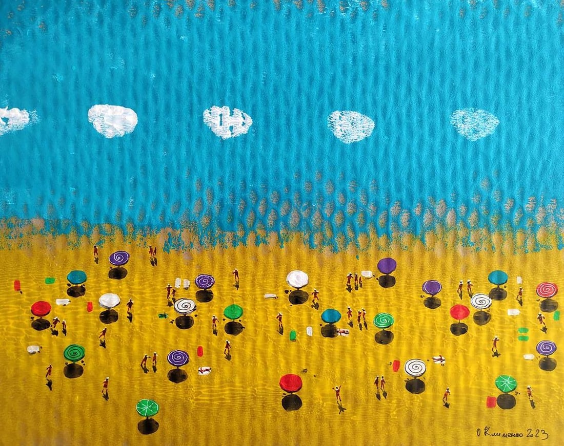 Acrylic painting Colorful summer Elena Klimenko: Title: Acrylic painting Colorful summer Elena Klimenko Description: No. Klim 27 *** ABOUT THIS PAINTING *** * TITLE: "Colorful summer" * ARTISTS: Elena Klimenko* SIZE: 47x50 cm/'18.50x19.68 inches' *