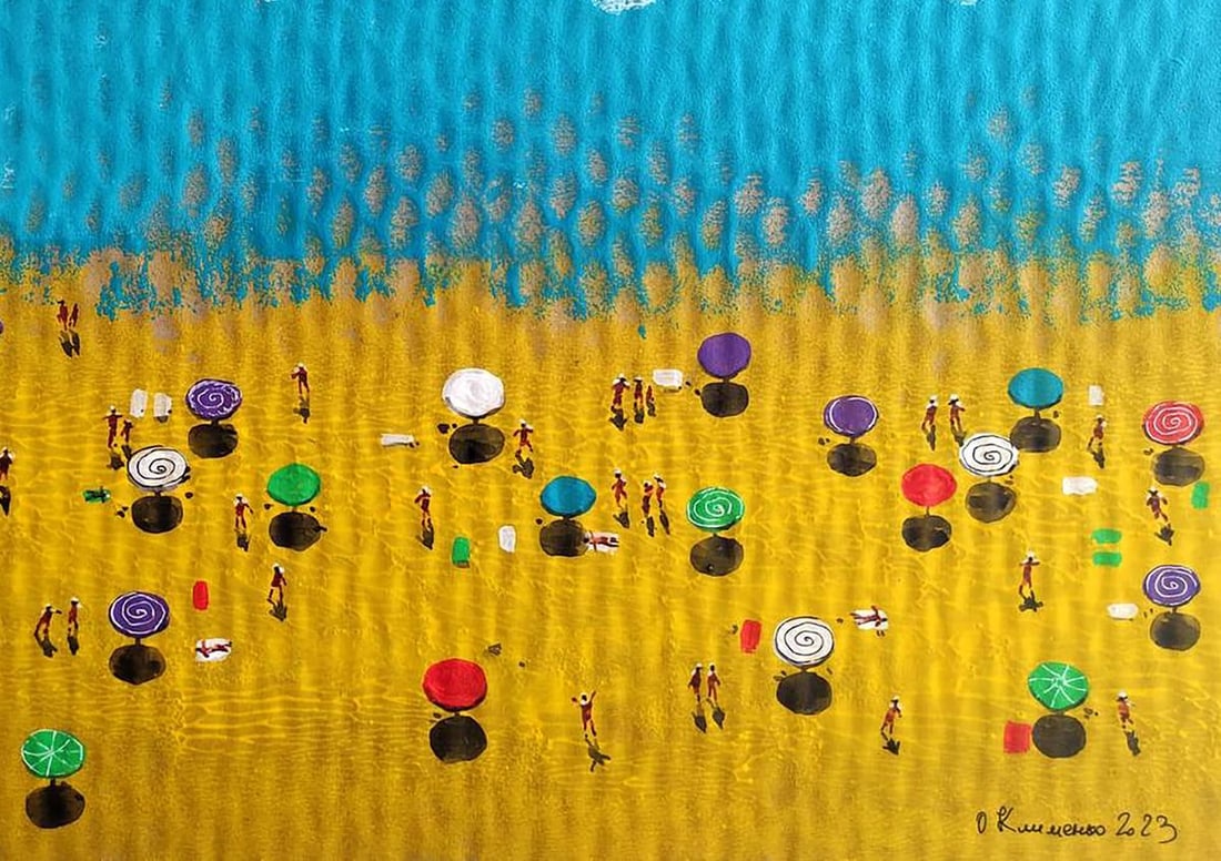 Acrylic painting Colorful summer Elena Klimenko - 5