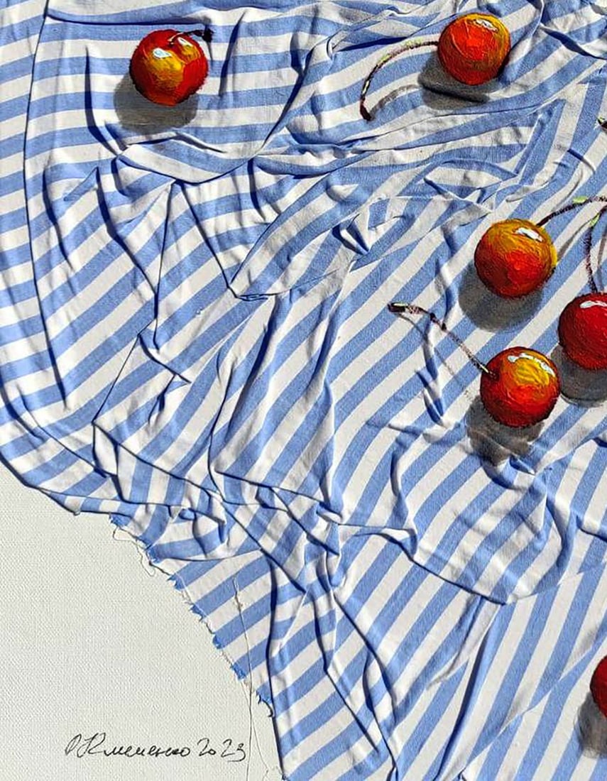 Acrylic painting Cherries Elena Klimenko - 4