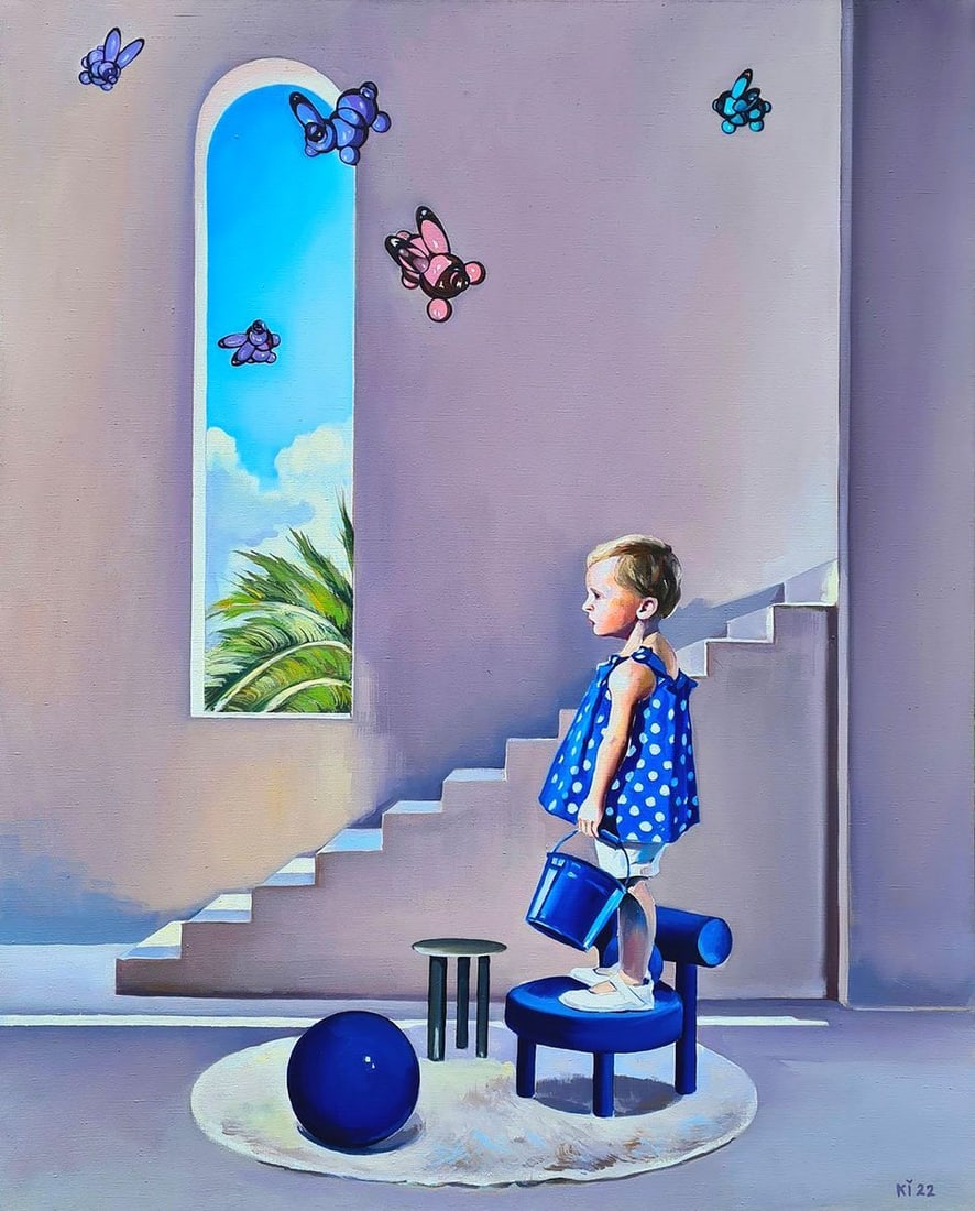 Oil painting I want to go home Igor Konovalov: Title: Oil painting I want to go home Igor Konovalov Description: No. Kon 79 *** ABOUT THIS PAINTING *** * TITLE: "I want to go home" * ARTISTS: Igor Konovalov* SIZE: 110x90 cm/'43.30x35.43 inches' *