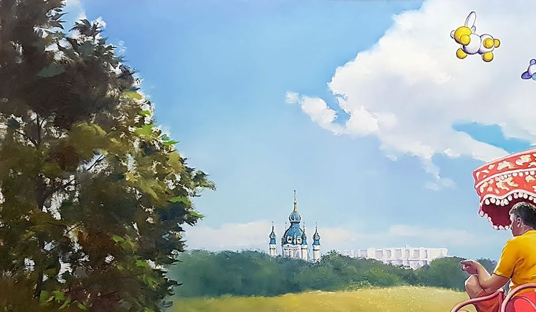 Oil painting I've never ridden an elephant Igor Konovalov - 4