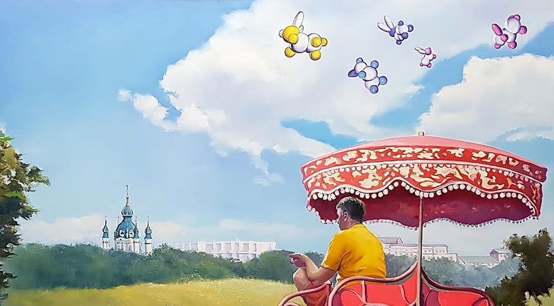 Oil painting I've never ridden an elephant Igor Konovalov - 5